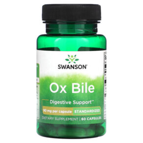 Thực phẩm chức năng Swanson Ox Bile 90 mg 60 Capsules 087614117553