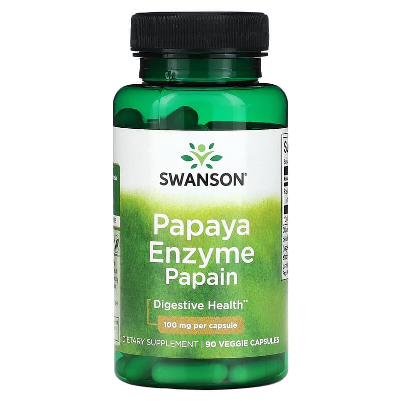 Swanson Papaya Enzyme Papain 100 mg 90 Veggie Capsules 8 Thực phẩm chức năng Swanson Papaya Enzyme Papain 100 mg 90 Veggie Capsules 087614114279