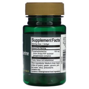 Thực phẩm bổ sung Swanson Phosphatidylserine 100 mg 30 Softgels 087614021256