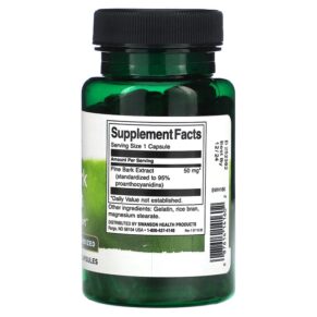 Thực phẩm bổ sung Swanson Pine Bark Extract 50 mg 100 Capsules 087614141602