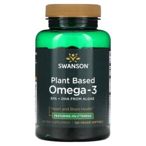 Thực phẩm chức năng Swanson Plant Based Omega-3 120 Veggie Capsules 087614170947