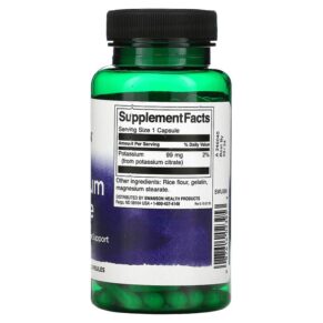 Thực phẩm bổ sung Swanson Potassium Citrate 99 mg 120 Capsules 087614023953