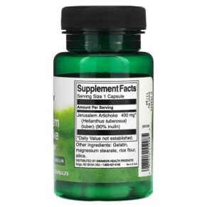 Thực phẩm bổ sung Swanson Prebiotic Jerusalem Artichocke 400 mg 60 Capsules 087614112985