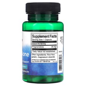 Swanson Pregnenolone 25 mg 60 Capsules 3 Thực phẩm bổ sung Swanson Pregnenolone 25 mg 60 Capsules 087614023168