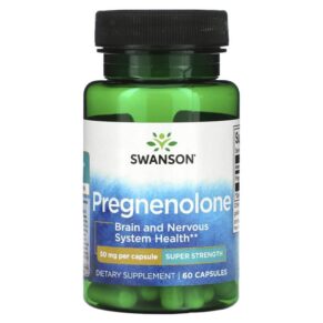 Thực phẩm chức năng Swanson Pregnenolone Super Strength 50 mg 60 Capsules 087614024387