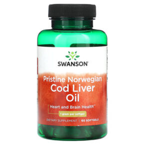 Thực phẩm chức năng Swanson Pristine Norwegian Cod Liver Oil 1 g 60 Softgels 087614170480