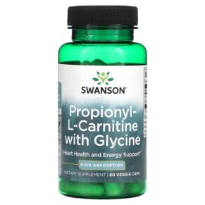Thực phẩm chức năng Swanson Propionyl-L-Carnitine with Glycine 60 Veggie Caps 087614210605