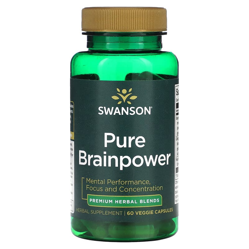 Swanson Pure Brainpower 60 Veggie Capsules 8 Thực phẩm chức năng Swanson Pure Brainpower 60 Veggie Capsules 087614210513
