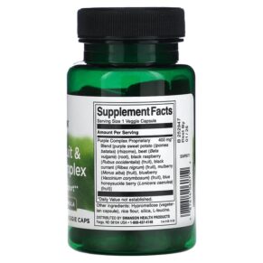 Swanson Purple Fruit & Veggie Complex 60 Veggie Caps 3 Thực phẩm bổ sung Swanson Purple Fruit & Veggie Complex 60 Veggie Caps 087614060712