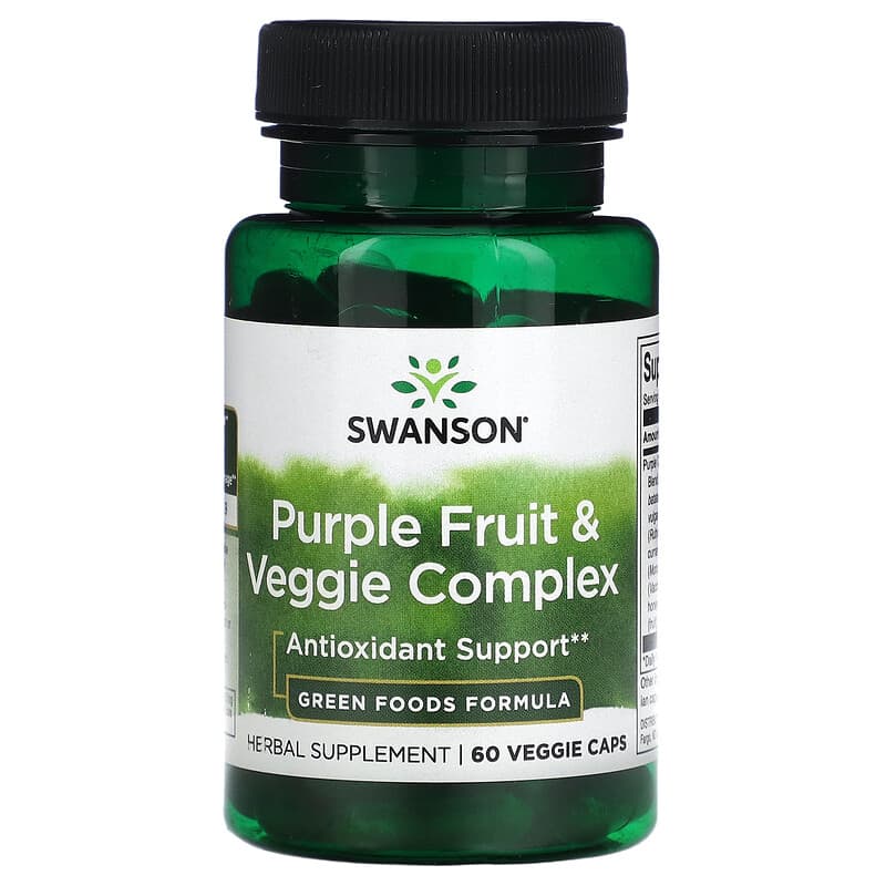 Swanson Purple Fruit & Veggie Complex 60 Veggie Caps 8 Thực phẩm chức năng Swanson Purple Fruit & Veggie Complex 60 Veggie Caps 087614060712