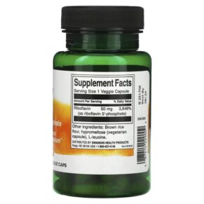Thực phẩm bổ sung Swanson R-5-P Riboflavin-5-Phosphate 50 mg 60 Veggie Caps 087614029009