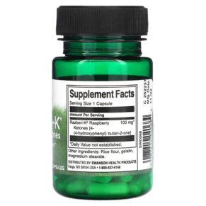 Swanson Razberi-K Raspberry Ketones 100 mg 60 Capsules 3 Thực phẩm bổ sung Swanson Razberi-K Raspberry Ketones 100 mg 60 Capsules 087614040684