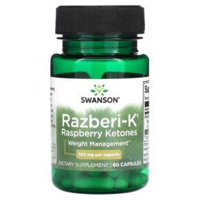 Thực phẩm chức năng Swanson Razberi-K Raspberry Ketones 100 mg 60 Capsules 087614040684