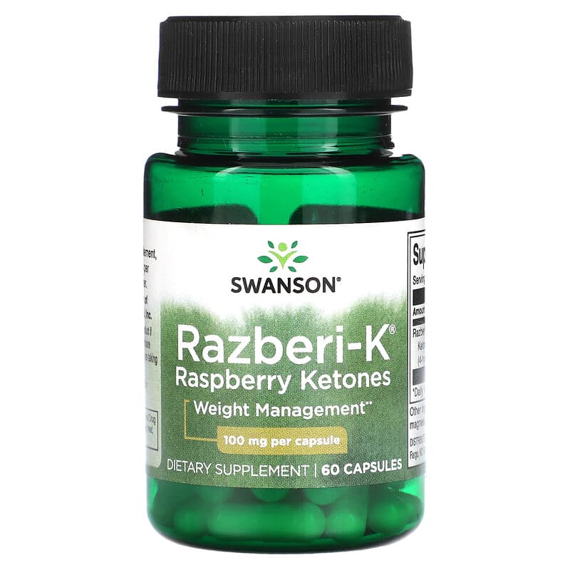 Swanson Razberi-K Raspberry Ketones 100 mg 60 Capsules 8 Thực phẩm chức năng Swanson Razberi-K Raspberry Ketones 100 mg 60 Capsules 087614040684