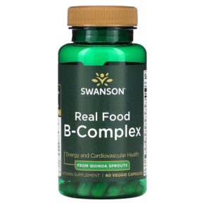 Thực phẩm chức năng Swanson Real Food B-Complex 60 Veggie Capsules 087614210407