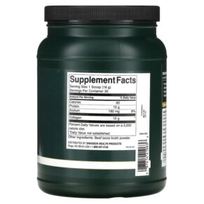 Thực phẩm bổ sung Swanson Real Food Bone Broth Collagen 1.05 lbs (480 g) 087614210636
