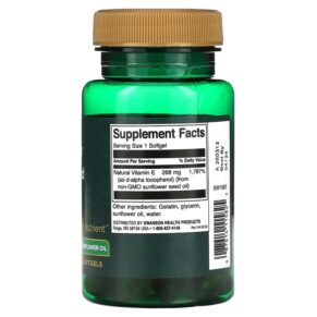 Thực phẩm bổ sung Swanson Real Food E 400 IU 60 Softgels 087614115825
