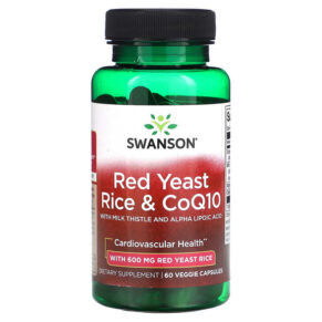Thực phẩm chức năng Swanson Red Yeast Rice & CoQ10 with Milk Thistle and Alpha Lipoic Acid 60 Veggie Capsules 087614029825