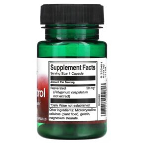 Thực phẩm bổ sung Swanson Resveratrol 50 mg 30 Capsules 087614022826