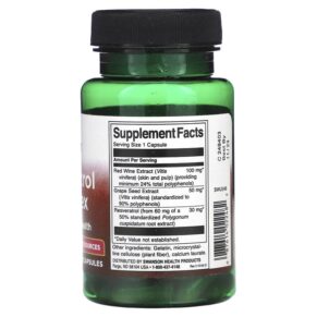 Thực phẩm bổ sung Swanson Resveratrol Complex 60 Capsules 087614022482