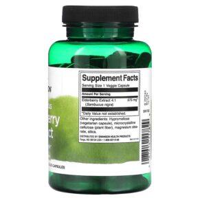 Thực phẩm bổ sung Swanson Sambucus Elderberry Extract 575 mg 120 Veggie Capsules 087614117829