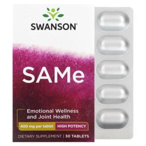 Thực phẩm chức năng Swanson SAMe High Potency 400 mg 30 Tablets 087614022185