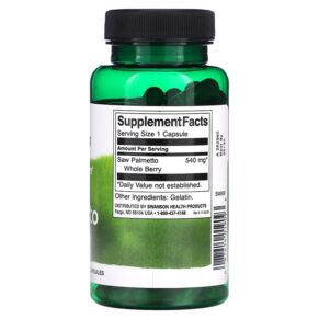 Thực phẩm bổ sung Swanson Saw Palmetto 540 mg 100 Capsules 087614019093