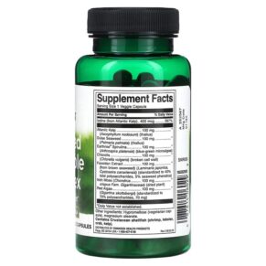 Thực phẩm bổ sung Swanson Seaweed Vegetable Complex 60 Veggie Capsules 087614060293