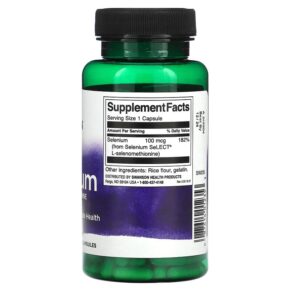 Thực phẩm bổ sung Swanson Selenium.L-Selenomethionine 100 mcg 200 Capsules 087614012353