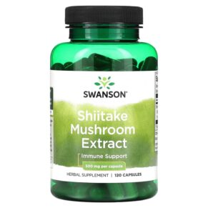 Thực phẩm chức năng Swanson Shiitake Mushroom Extract 500 mg 120 Capsules 087614142685