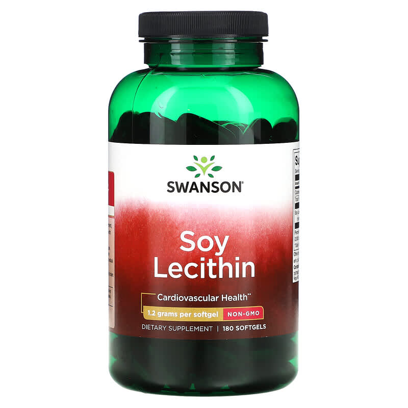 Swanson Soy Lecithin 1.2 g 180 Softgels 8 Thực phẩm chức năng Swanson Soy Lecithin 1.2 g 180 Softgels 087614114101