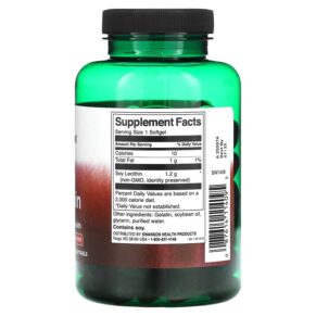 Thực phẩm bổ sung Swanson Soy Lecithin 1.2 g 90 Softgels 087614114095