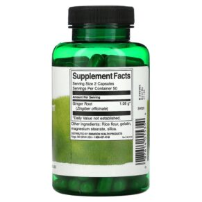 Thực phẩm bổ sung Swanson Spectrum Ginger Root 540 mg 100 Capsules 087614015354