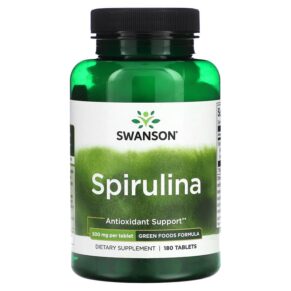 Thực phẩm chức năng Swanson Spirulina 500 mg 180 Tablets 087614060101