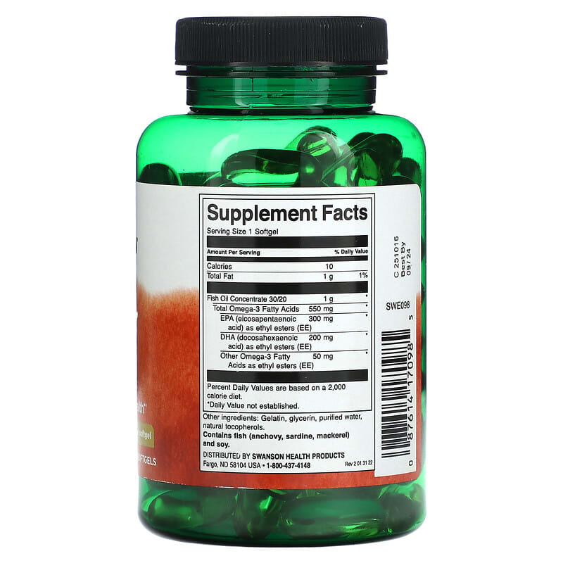 Swanson Super EPA 100 Softgels 2 Thực phẩm bổ sung Swanson Super EPA 100 Softgels 087614170985