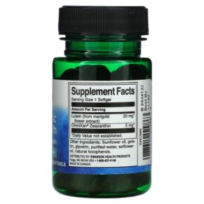 Thực phẩm bổ sung Swanson Synergistic Eye Health Eye And Vision 60 Softgels 087614029863
