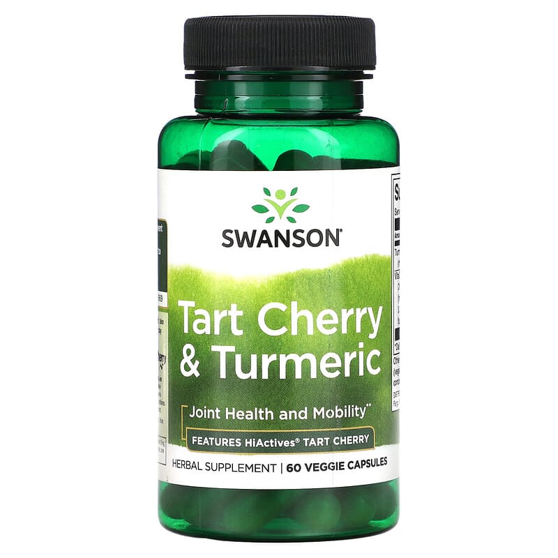 Swanson Tart Cherry & Turmeric 60 Veggie Capsules 8 Thực phẩm chức năng Swanson Tart Cherry & Turmeric 60 Veggie Capsules 087614142531