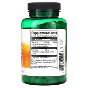 Thực phẩm bổ sung Swanson Timed-Release C-500 500 mg 250 Tablets 087614010946
