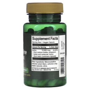 Thực phẩm bổ sung Swanson Triple Iodine Complex High Potency 12.5 mg 60 Veggie Caps 087614028095