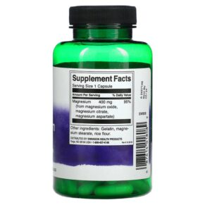 Thực phẩm bổ sung Swanson Triple Magnesium Complex 400 mg 100 Capsules 087614018089
