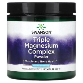 Thực phẩm chức năng Swanson Triple Magnesium Complex Powder 400 mg 8 oz (227 g) 087614118314