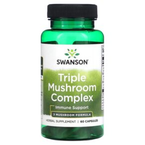Thực phẩm chức năng Swanson Triple Mushroom Complex 60 Capsules 087614141688