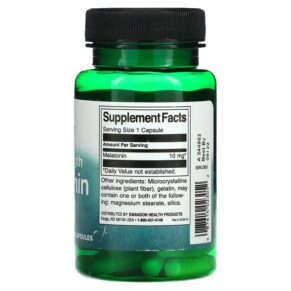 Thực phẩm bổ sung Swanson Triple Strength Melatonin 10 mg 60 Capsules 087614023052