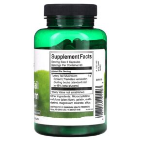 Thực phẩm bổ sung Swanson Turkey Tail Mushroom 120 Capsules 087614141503