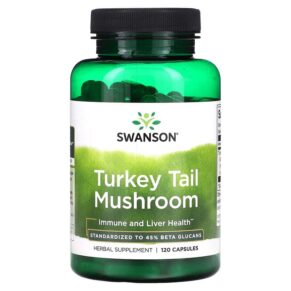 Thực phẩm chức năng Swanson Turkey Tail Mushroom 120 Capsules 087614141503