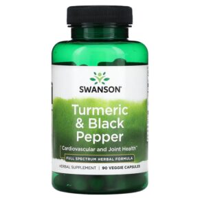 Thực phẩm chức năng Swanson Turmeric & Black Pepper 90 Veggie Capsule 087614118772