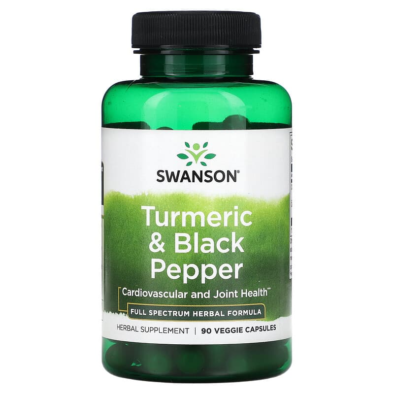 Swanson Turmeric & Black Pepper 90 Veggie Capsule 8 Thực phẩm chức năng Swanson Turmeric & Black Pepper 90 Veggie Capsule 087614118772