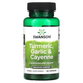 Thực phẩm chức năng Swanson Turmeric Garlic & Cayenne 60 Capsules 087614115757