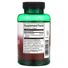 Thực phẩm bổ sung Swanson Ubiquinol 100 mg 120 Softgels 087614029375
