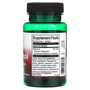 Thực phẩm bổ sung Swanson Ubiquinol 100 mg 60 Softgels 087614023779